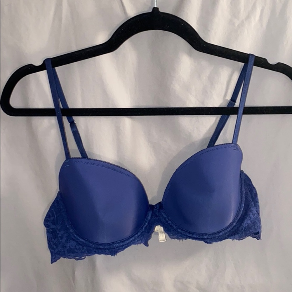 Navy blue lacy aerie bra 34C